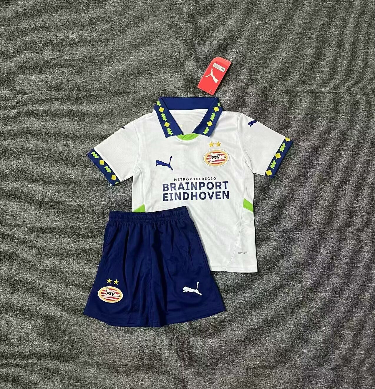 Kids-PSV 24/25 Third White Soccer Jersey